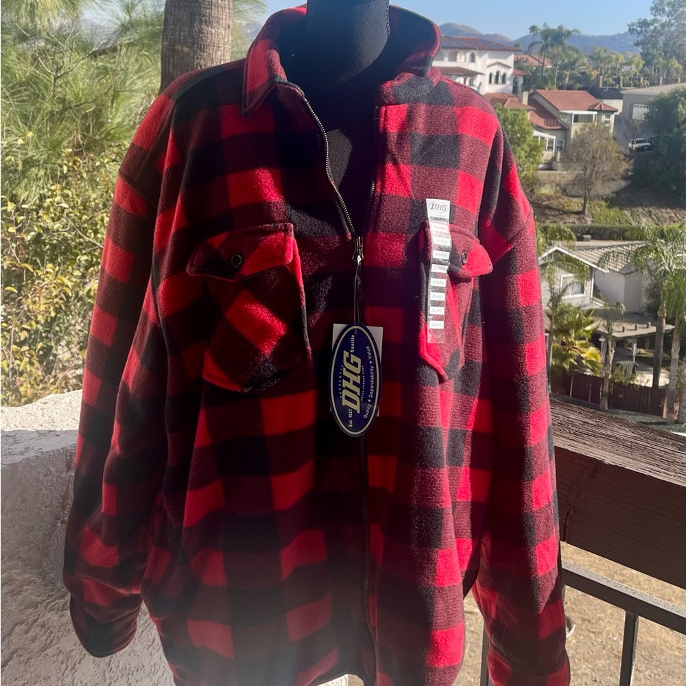Red and Black  Shirt Jacket